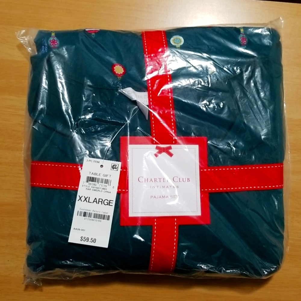 Extra Extra Large Charter Club Pajama Set Emerald